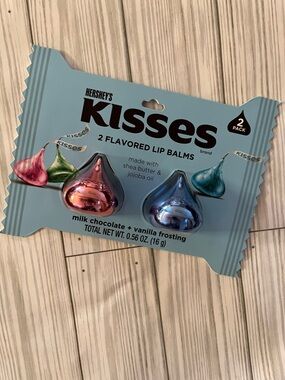 Hershey's Kisses 2-Pack Flavored Lip Balms Vanilla and Chocolate